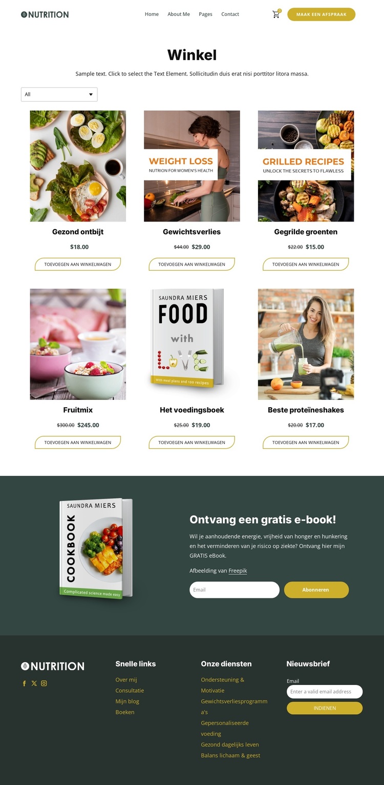Voedingswinkel WordPress-thema