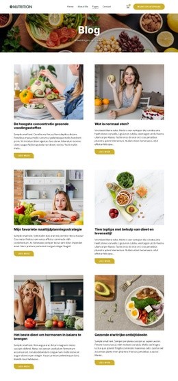 Voedingsblog - Gratis Website-Ontwerp