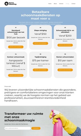 Prijzen Voor Schoonmaakdiensten - Klaar Websitethema