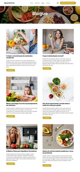 Blog De Nutrição - Design De Site Gratuito