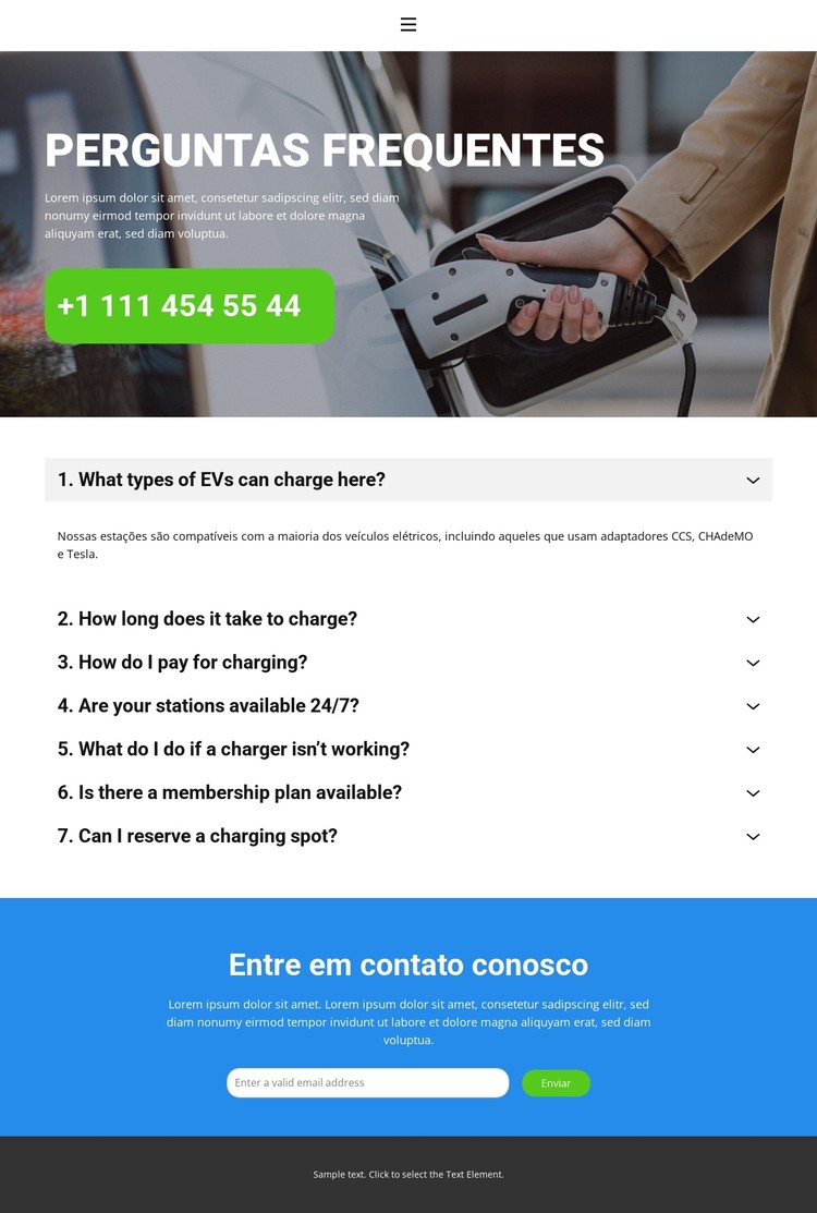 Electric Vehicle Charging Template CSS