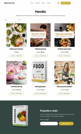 Näringsbutik - HTML-Webbsidesmall