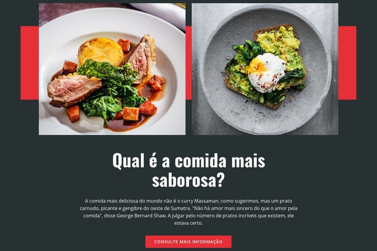 Restaurante italiano de massas Landing Page