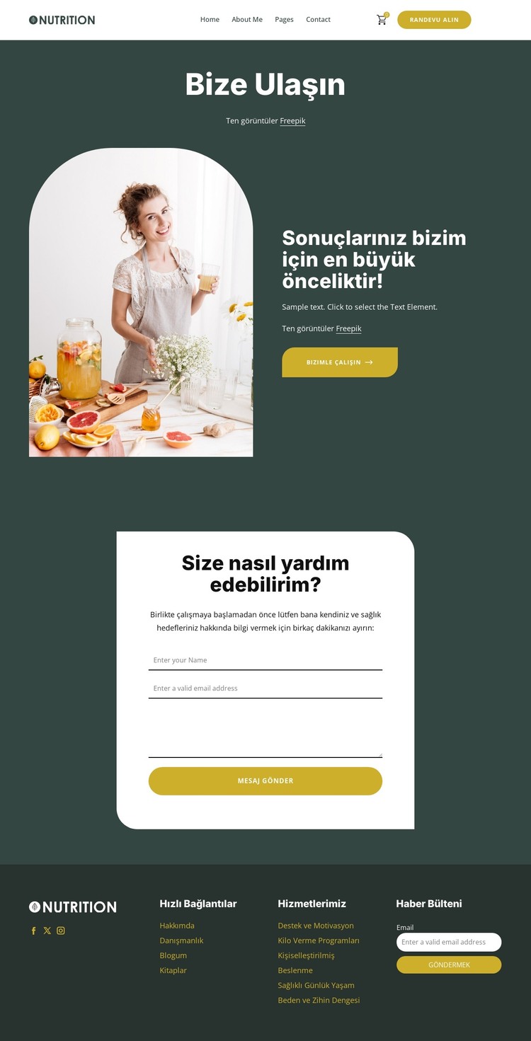 Sağlıklı yaşam yolculuğunuz burada başlıyor HTML Şablonu