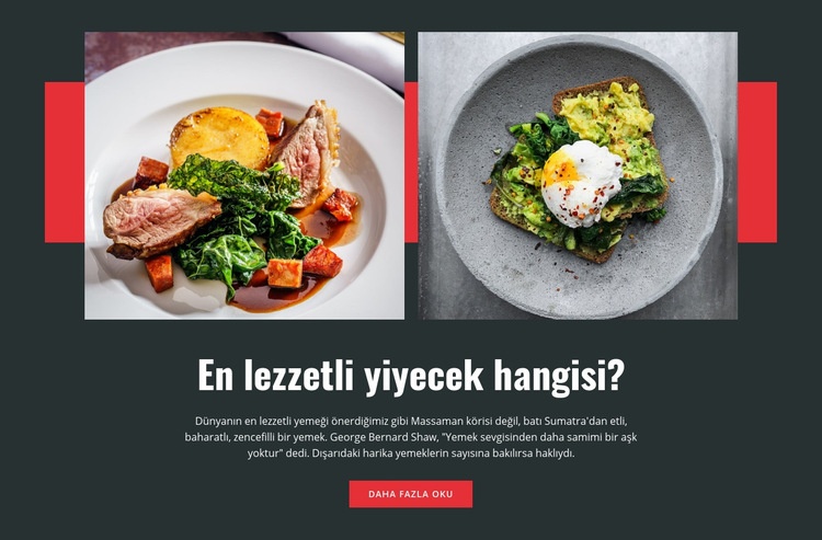Makarna İtalyan restoranı Web Sitesi Mockup'ı
