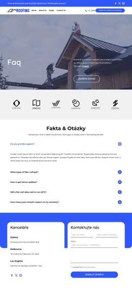 Komerční průmyslové zastřešení Šablony