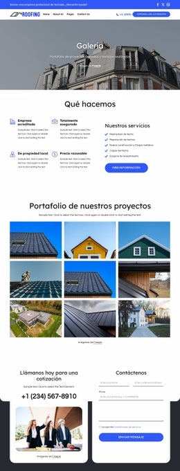 Diseño De Sitio Web Para Portafolio Y Proyectos De Cubiertas