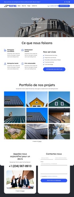 Conception De Site Web Pour Portfolio Et Projets De Toiture