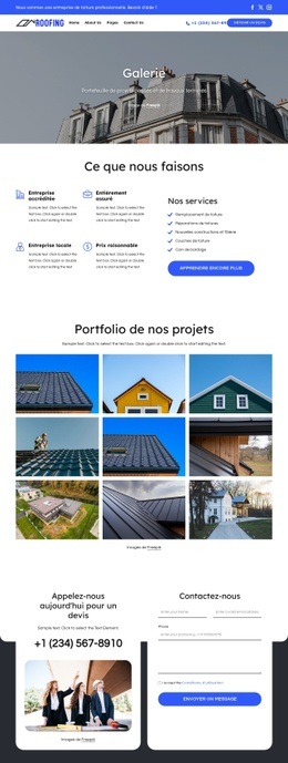 Portfolio Et Projets De Toiture - Maquette Du Site