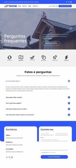 Maquete De Site Multifuncional Para Coberturas Industriais Comerciais