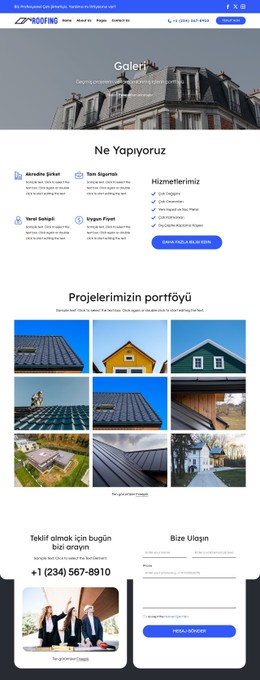 Çatı Portföyü Ve Projeleri Ücretsiz CSS Web Sitesi Şablonu