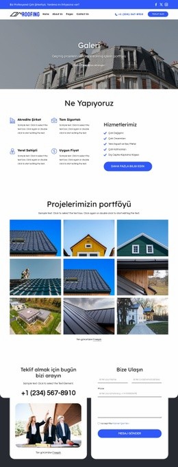 Çatı Portföyü Ve Projeleri - Profesyonel HTML5 Şablonu