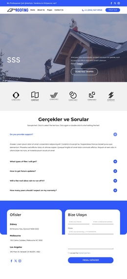 Ticari Endüstriyel Çatı Kaplama - Özel WordPress Teması