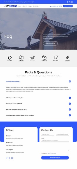 Multipurpose Website Mockup For Commercial Industrial Roofing