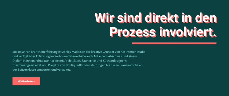 Überschrift, Zeile, Text und Schaltfläche CSS-Vorlage