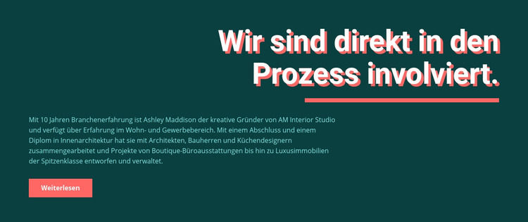 Überschrift, Zeile, Text und Schaltfläche Joomla Vorlage