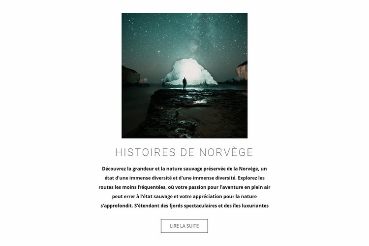 Visiter la Norvège Maquette de site Web