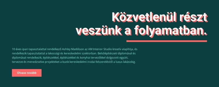 Címsor, sor, szöveg és gomb HTML Sablon