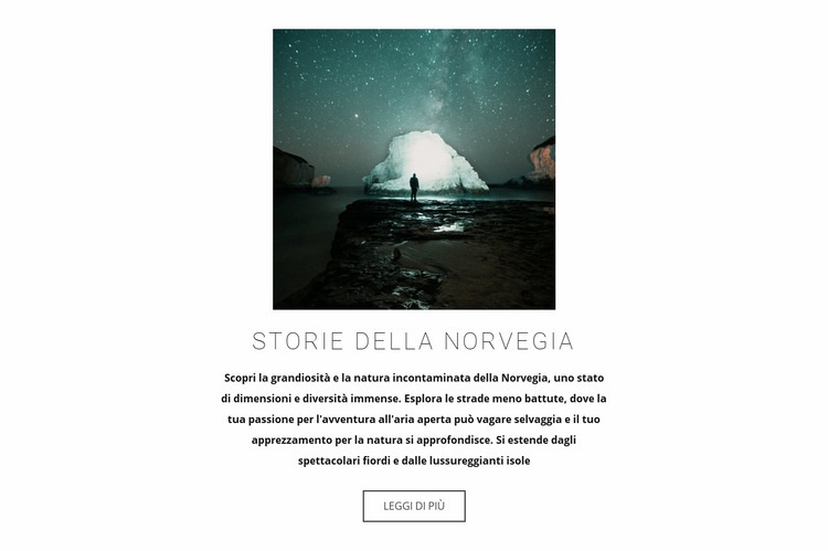 Visita la Norvegia Mockup del sito web