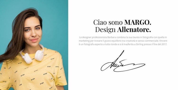 Il tuo coach di design Modello di sito Web