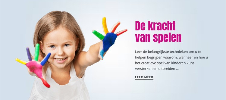 De kracht van spelen CSS-sjabloon