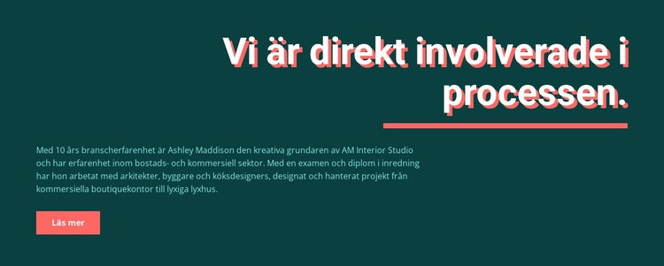 Rubrik, rad, text och knapp HTML-mall