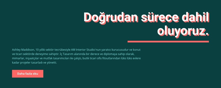 Başlık, satır, metin ve düğme Html Web Sitesi Oluşturucu