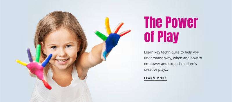 The power of play Web Page Design