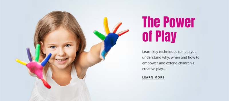 The power of play Wix Template Alternative