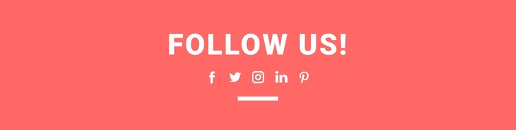 Find us on social media CSS Template