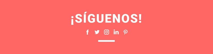 Encuéntrenos en las redes sociales Plantillas de creación de sitios web