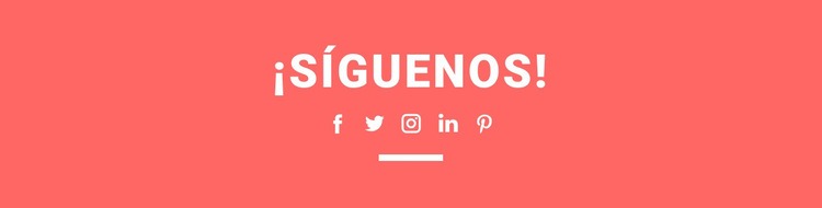 Encuéntrenos en las redes sociales Maqueta de sitio web