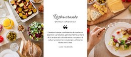 Menú Saludable Del Restaurante - Página De Destino Gratuita