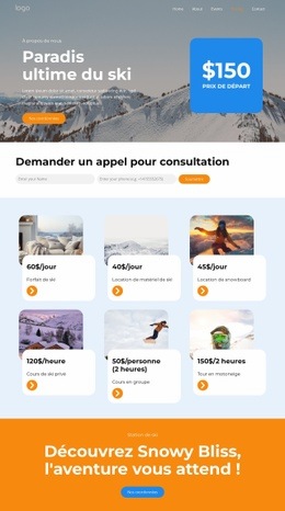 Créateur De Site Web Pour Ski Resort Pricing