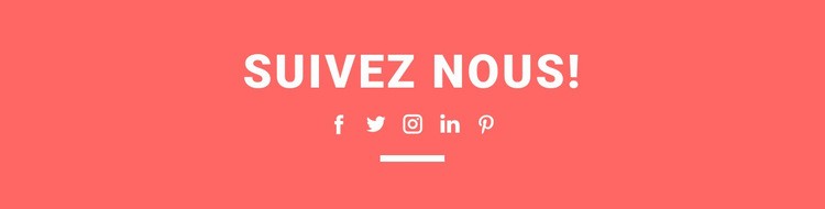 Retrouvez-nous sur les réseaux sociaux Modèles de constructeur de sites Web