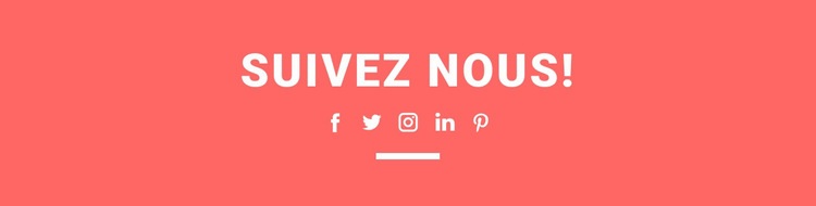 Retrouvez-nous sur les réseaux sociaux Modèle