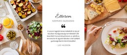 Az Étterem Egészséges Menüje - Egyszerű Webhelysablon