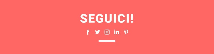 Trovaci sui social media Mockup del sito web