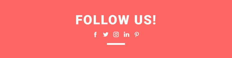 Find us on social media Joomla Template