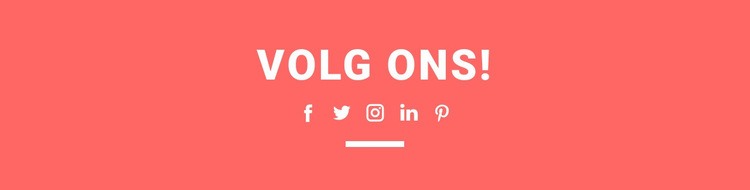 Vind ons op social media HTML-sjabloon