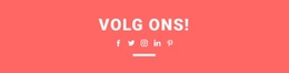 Vind Ons Op Social Media Sjablonen Html5 Responsief Gratis