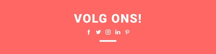 Vind ons op social media Website mockup