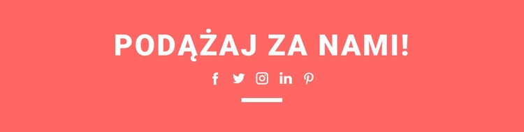 Znajdź nas w mediach społecznościowych Kreator witryn internetowych HTML