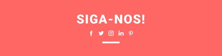 Encontre-nos nas redes sociais Modelo HTML