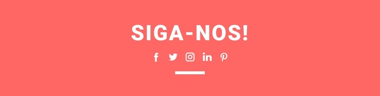 Encontre-nos nas redes sociais Tema WordPress