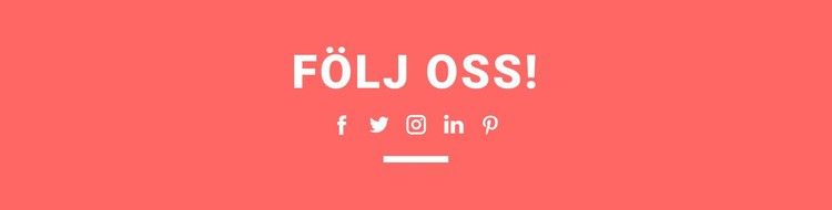 Hitta oss på sociala medier CSS -mall