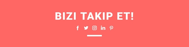 Bizi sosyal medyada bulun HTML5 Şablonu