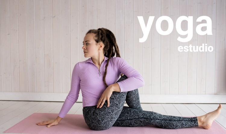Transmitir clases de yoga Maqueta de sitio web