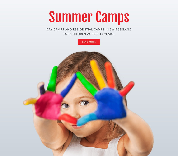 Education summer camps Homepage Design