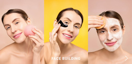 Multipurpose Web Page Design For Face Building